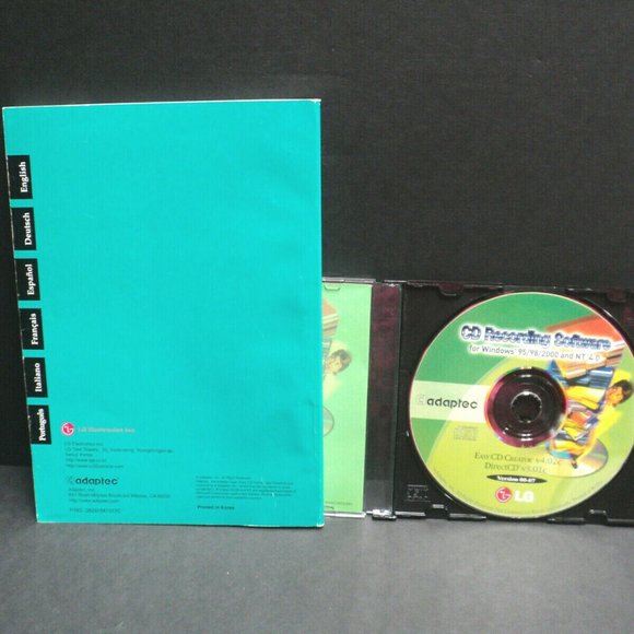 Adaptec LG CD Recording Software Owner's Manual For Windows 95/98/2000, NT 4.0 - Picture 2 of 2